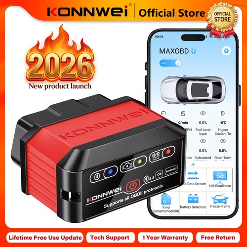 Lettore Codici Auto Konnwei Kw905 OBD2 Bluetooth 5.0 Scanner Diagnostico