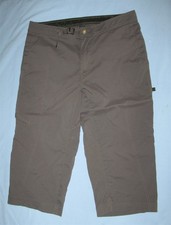 Prana Breathe Capris Cropped Pants Hiking Outdoor Charcoal Gray Women's L EUC
