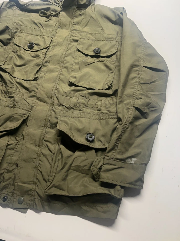 Vintage Cockpit USA Military Jacket Army Green Mens Full Zip Hooded Size Medium - Image 4 of 4