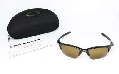 SUNGLASSES OAKLEY HALF JACKET XLJ 12-803 JET BLACK GOLD POLARIZED SPORT OTT USA
