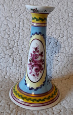 ancien bougeoir en porcelaine emaillé doré Limoges