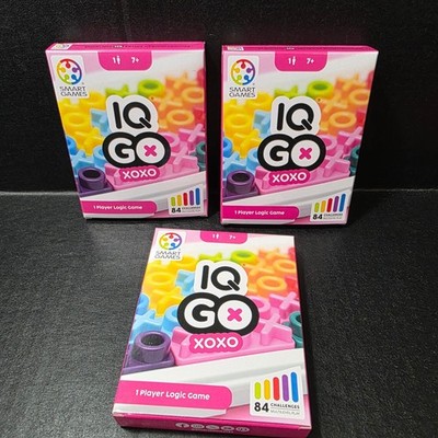 Lot x 3 Smart Games IQ Go XOXO 1 Player Logic Game 84 Challenges SG 613 US TAR