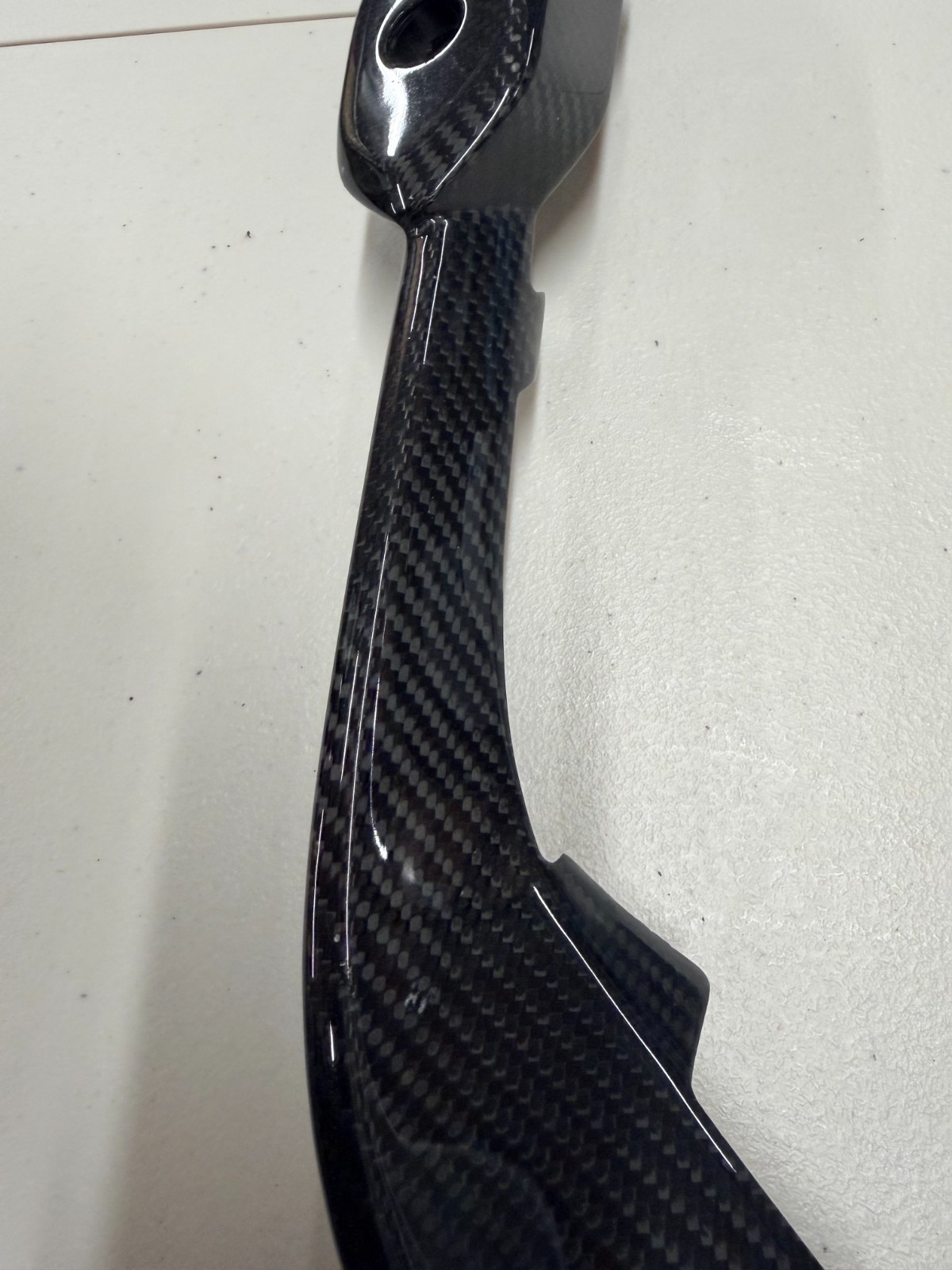 4ML807834 LAMBORGHINI 2019-2024 URUS PASSENGER BUMPER TRIM GLOSS CARBON FIBER