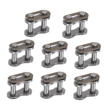 8pcs Chain Master Link Roller Master Connector Steel Alloy Heavy Duty #25