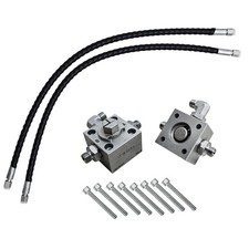 2Pcs Three Way Diverter Valves + Hoses For 1-2Ton Mini Excavator AGT Typhon