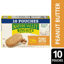 Nature Valley Biscuit Sandwiches, Peanut Butter, 10 ct, 13.5 OZ....