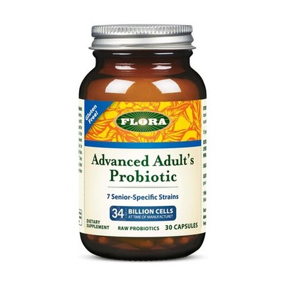Flora - Advanced Adults Blend Probiotic Seven Senior-Specific Strains Gluten