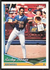 Ricky Bones, 1994 Topps, #367, Milwaukee Brewers,