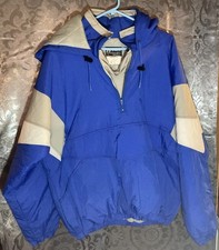 Vintage Butwin Blue/White/Grey Pullover Puffer Jacket Made In The USA Size XL
