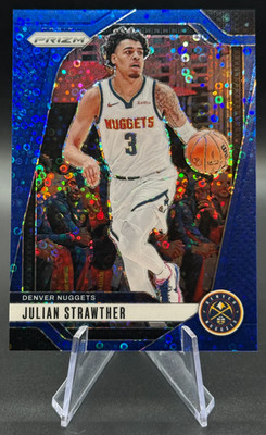 2024-25 Julian Strawther /150 Panini Prizm Fast Break Blue Disco #92 | Nuggets