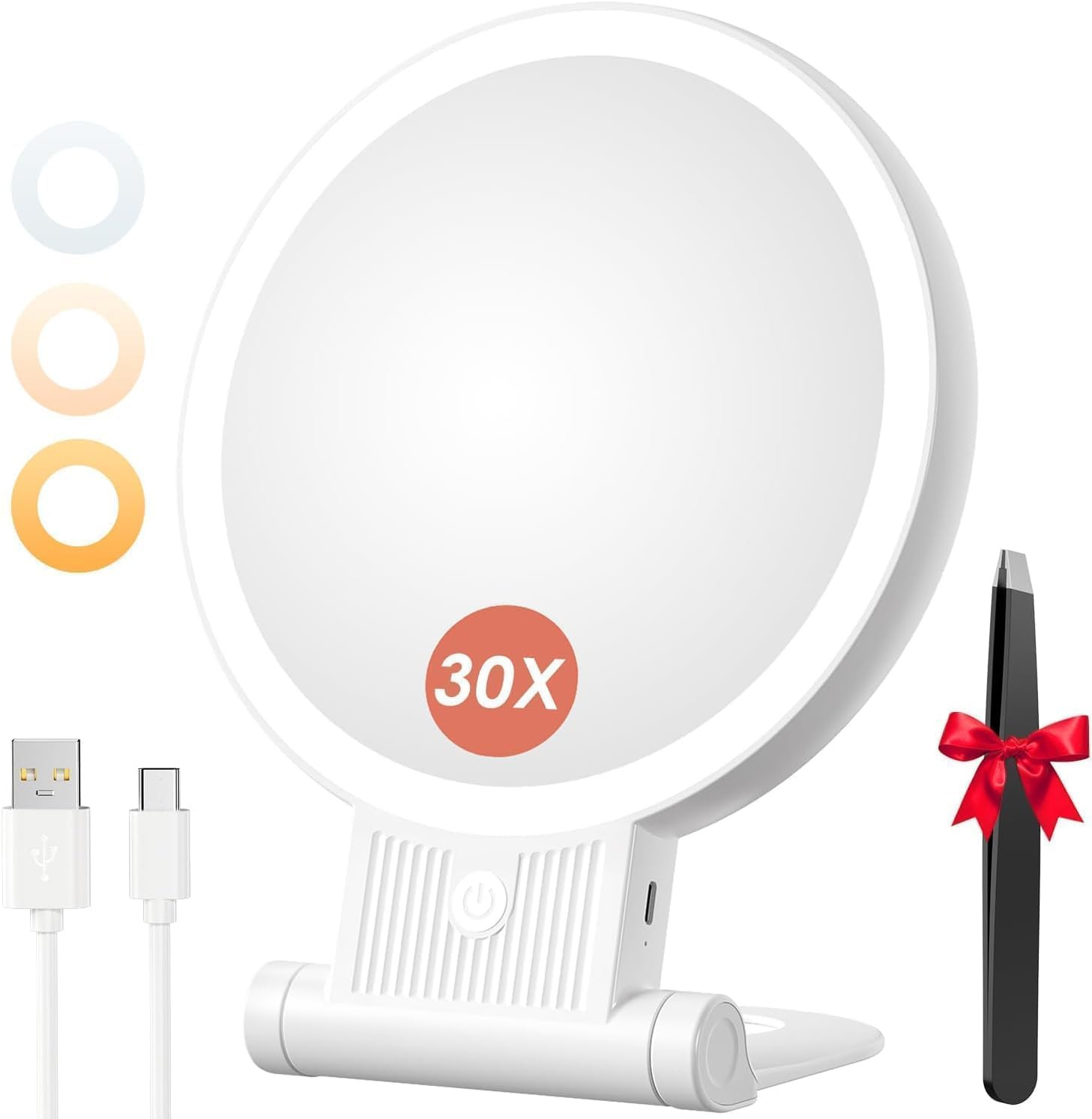Specchio Make-Up LED Ingranditore 30X - Il Segreto per un Trucco Top - 1