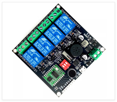 AI voice control module voltage 5-32V four-way control integrated board