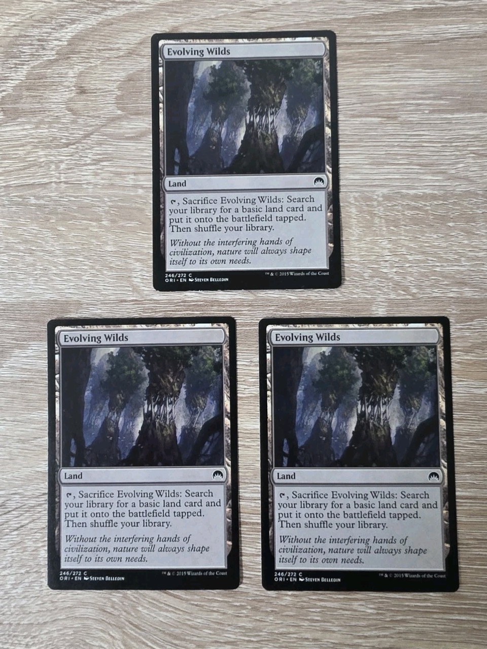 3x MTG Magic The Gathering Evolving Wilds Land Card Magic Origins Set 246/272