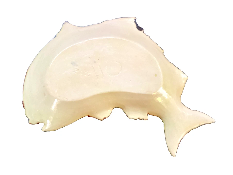 ** ОЧЕНЬ РЕДКАЯ — лоток Bordallo Pinheiro 9 дюймов — часть «коллекции красных рыб»  - Изображение 2 из 4