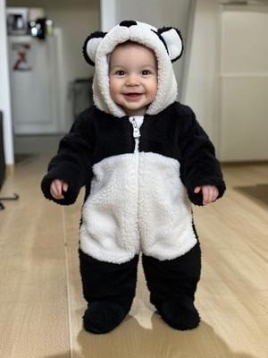 Baby Kleinkind Unisex weich Kapuze Füße bedeckt Strampler Winter Overall Schneeanzug