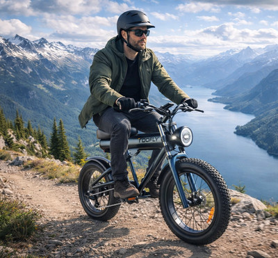 Toofly Electric Bicycle 20 Inch 48v25ah 1200w Dual Motor Fat Tire Mountain Ebike