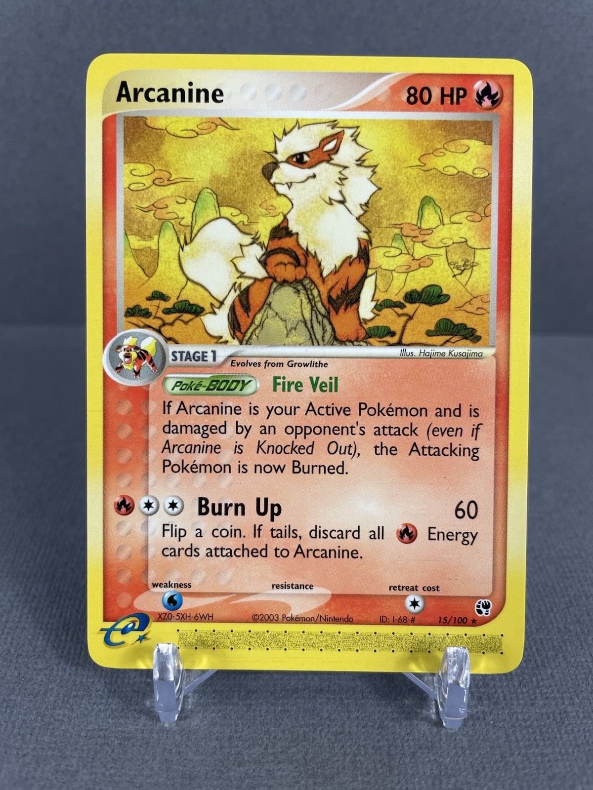 Arcanine - 15/100 EX Sandstorm 2003 - E Reader - Pokémon TCG - NM