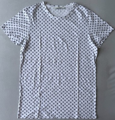 Jack & Jones Premium T-Shirt 100 % Baumwolle weiß mit schwarzen Blümchen Gr. M