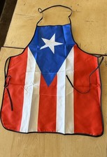   Puerto Rico Flag Apron    Puerto Rican Stars and Stripes  Kitchen Apron  POCKETS