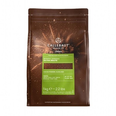 NEW CALLEBAUT Extra Brute Cocoa Powder 100% Pure Pressed Chocolate 2.2lb bag