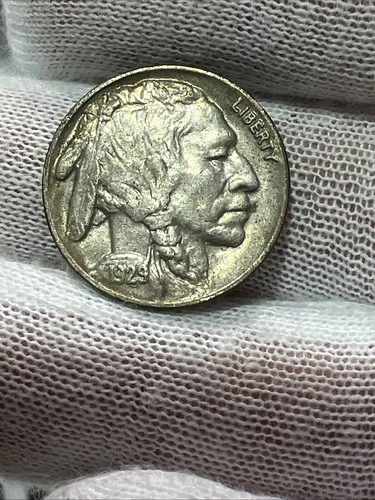 1929 Full Date Full Horn AU/UNC High Grade Buffalo Nickel - Better Date US Coin!