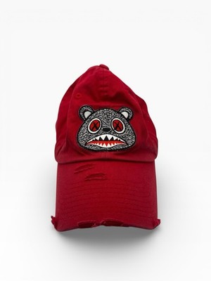 Distressed Kbethos Vintage Style Baseball Cap Red Bear Logo One Size Fits All