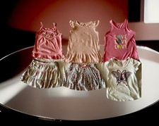 Lot Of 6 Girls Mix And Match Skort /Shirts Spring And Summer Clothes, Size 5T