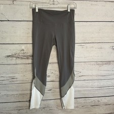 Athleta Gray/White Colorblock Salutation Ankle Leggings Women S Vietnam