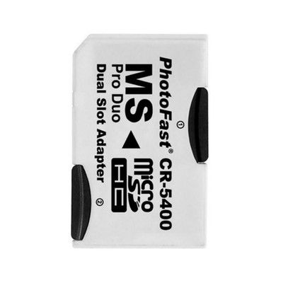 Dual Micro SD TF To Memory Stick MS Pro Duo PSP Card 2 Slot Adapter Converter d
