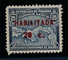 PANAMA 1932 airmail Sc.C16 var "28 c.", mint hinged