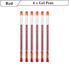 6/12 Pcs Diamond Tip Gel Pens Set 0.38Mm Black Blue Red Large-Capacity Ink Smoot