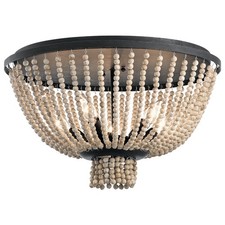 Kichler 43893DBK Brisbane 18" 5-Light Flush Mount in Distressed Black
