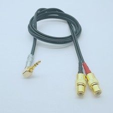 3.5mm 1/8 TRS Plug RA to L R dual 2x RCA Phono Jack Y Cable for Monitor Decoder