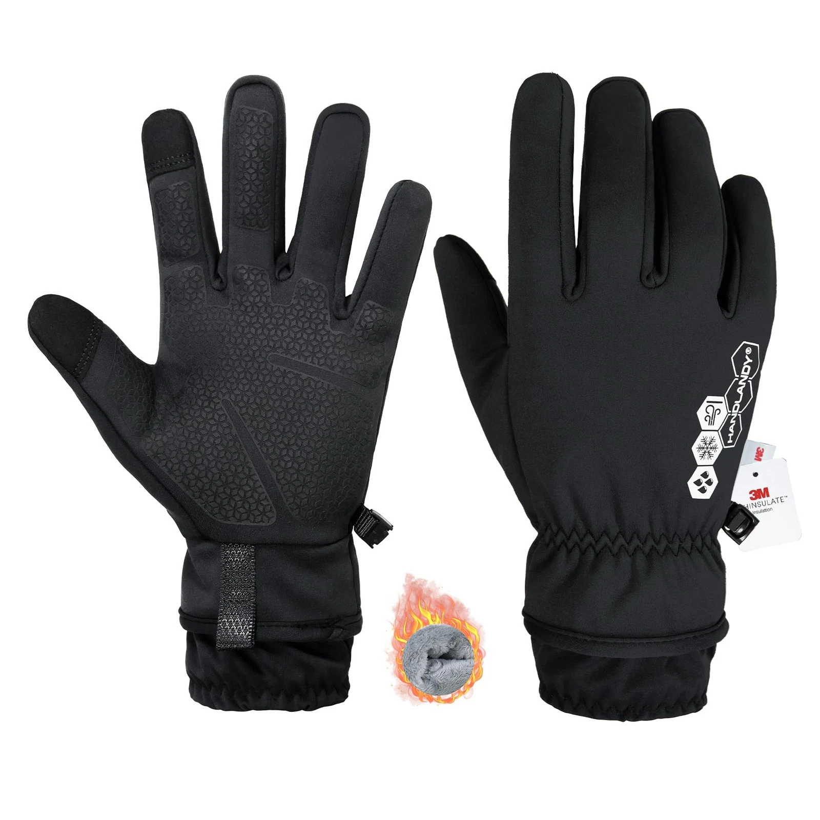 Winter Work Gloves, 3M Thinsulate Waterproof Insulated Gloves, Warm Ski Glove...