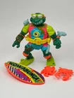 TMNT Sewer Surfer Mike Figure 100% Complete Vintage 1990 Playmates Michelangelo