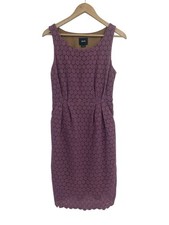 Maeve Anthropologie Purple Circular Lace Sheath Dress Size 4 Pockets 