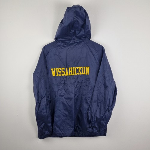 Harriton Half Zip Hoodie - Navy Pullover Windbreaker - Adult M - Picture 3 of 3