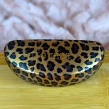 Guess Leopard Print Hard Shell Glasses Case Animal Print Sunglasses Holder Chic