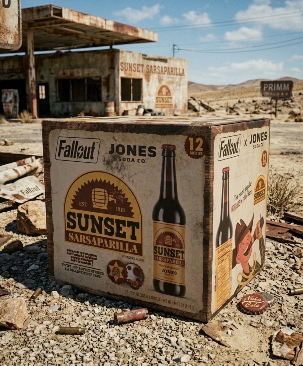 Sunset Sarsaparilla: 12 Fallout x Jones Soda Co- COSTCO Exclusive