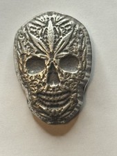 3.5 Troy Oz MK BarZ Skull & [Leaf} Sand Cast .999 Fine Silver 86.76 per troy oz
