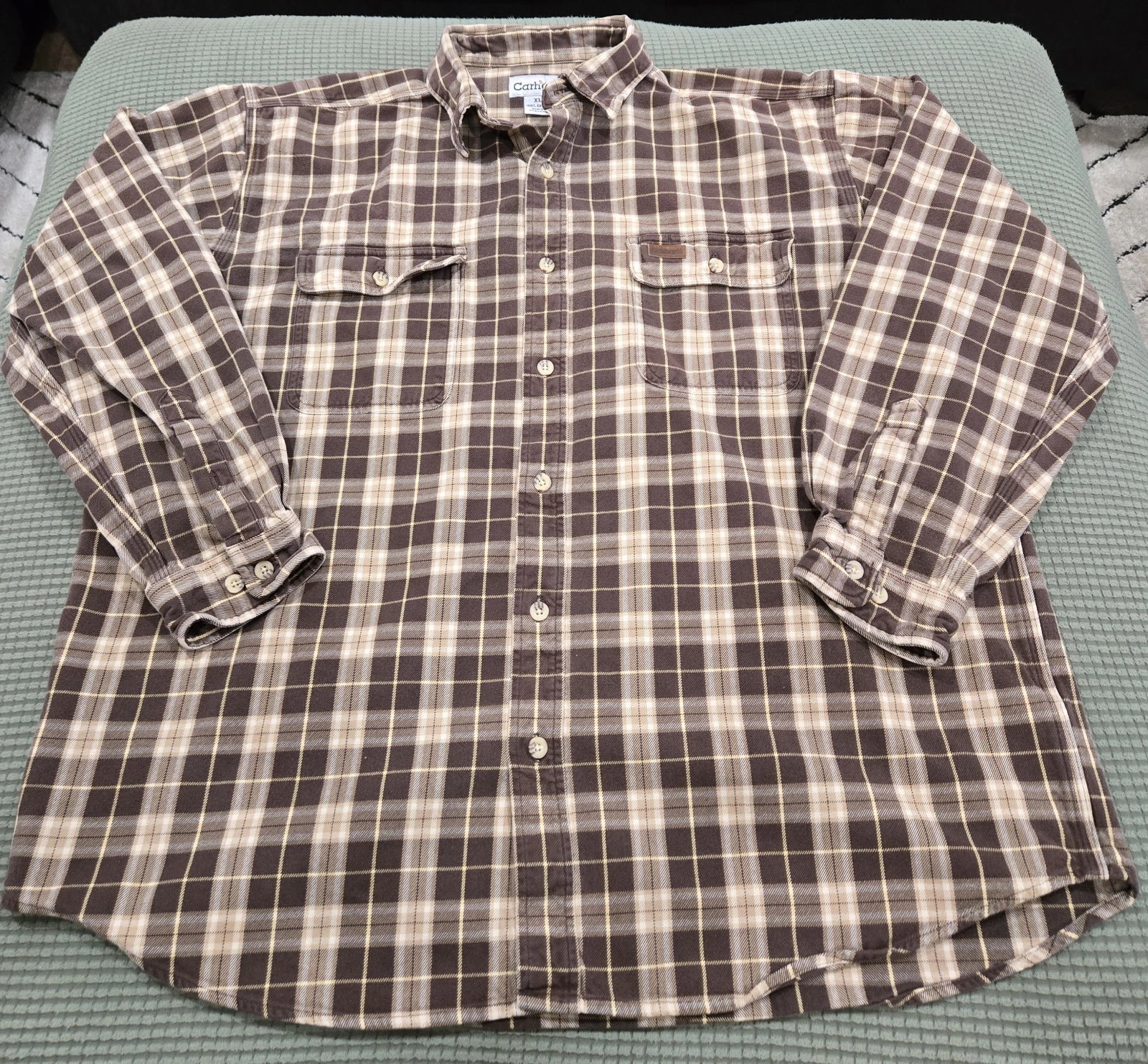 Carhartt Shirt Mens XL Brown Plaid Flannel Long Sleeve Button Up Heavy Outdoor
Opens in a new window