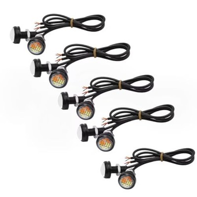 10pcs 23mm LED Eagle Eye Lights 12V Dual Color 4014 12 SMD Car Daytime Running