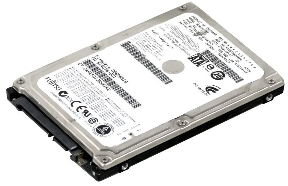 Disk Fujitsu MJA2500BH 500GB 5400U/Min 8MB Cache SATA II 3Gbps 2.5'' Pollici - Immagine 2 di 3