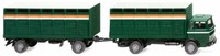Wiking 056503 Spur H0 ViehtransporthäNgerzug (Mb) - MoosgrüN