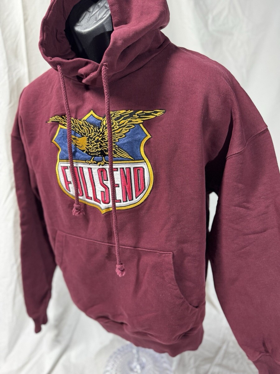 Full Send Sweatshirt Hoodie-medium Red Embroidered Logo RARE