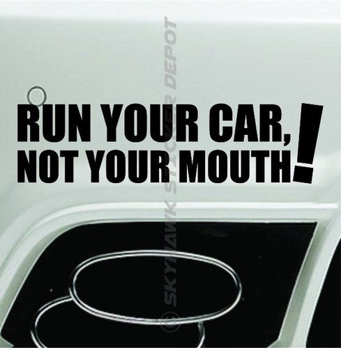 Run Your Car Funny Vinyl Bumper Sticker Decal JDM Sticker - Picture 2 of 3