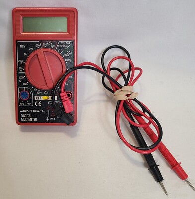 Cen-Tech 7 Function Digital Multimeter Tester AC/DC LCD