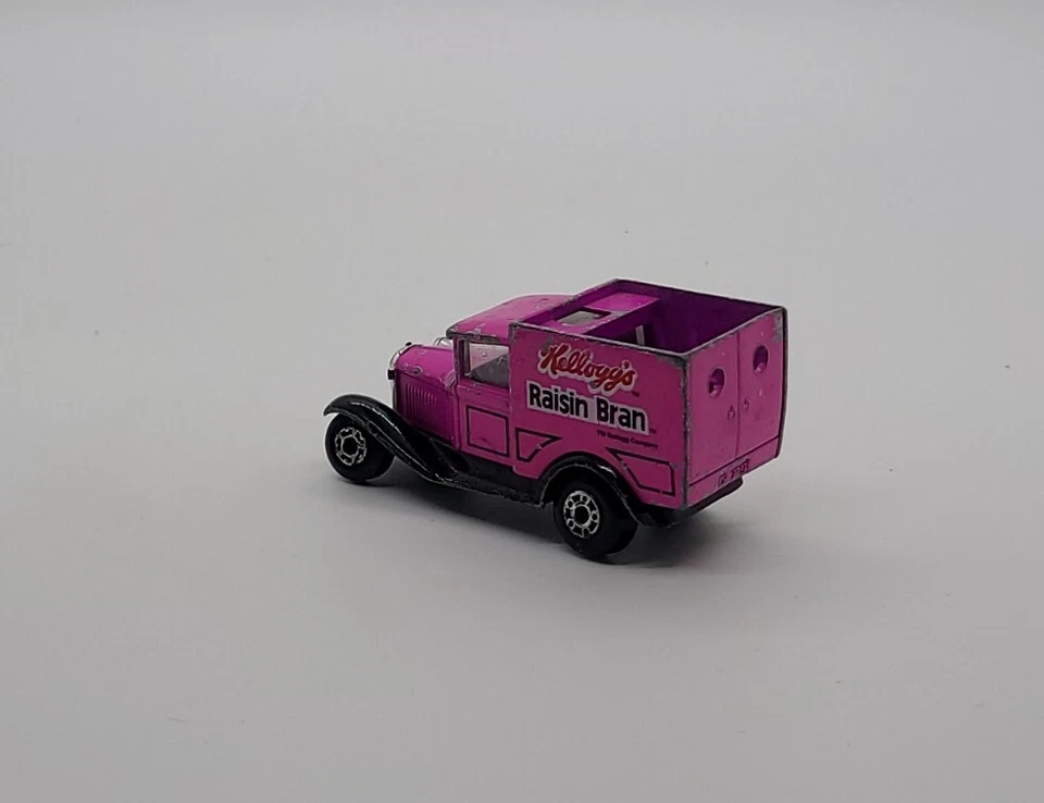 Coche coleccionable Matchbox 1979 modelo T Ford Kellogg's Raisin Bran escala 1:64 de colección Foto 4 de 4