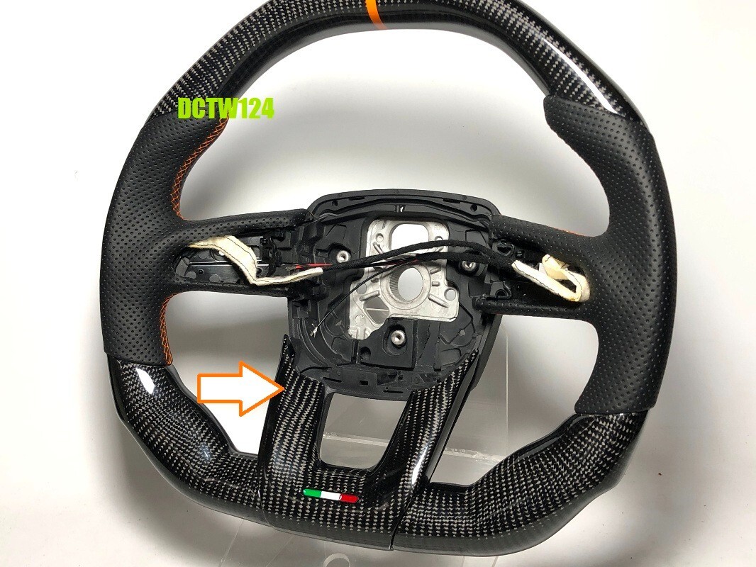 Real Carbon steering wheel bottom U trim Lamborghini URUS 18~ replacement NEW