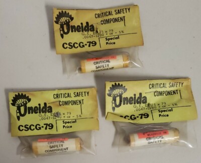 LOT OF 3 VINTAGE ONEIDA ELECTRONIC MFG. CO. G.E. CRITICAL SAFETY COMPONENT NOS